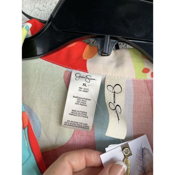 Jessica Simpson Bathing Suit Cover Up Shorts Set - XL - Multicolored - Picture 6 of 9